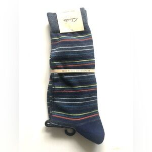 Clarks Men's Blue Striped Socks